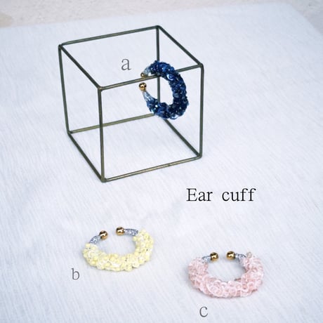 Chunky style /水凪フープピアス/波光イヤーカフ