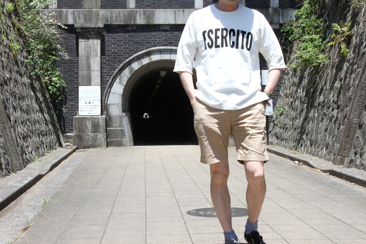 HALF SLEEVE PRINT SWEAT SHIRT ESERCITO VINTAGE 