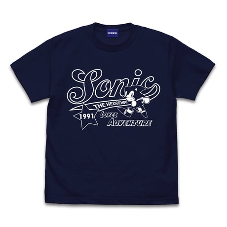 【COSPA】ソニック アメリカン Tシャツ [ソニック・ザ・ヘッジホッグ]　ネイビー