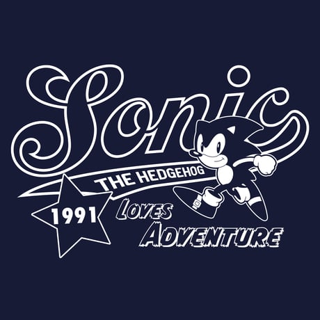【COSPA】ソニック アメリカン Tシャツ [ソニック・ザ・ヘッジホッグ]　ネイビー
