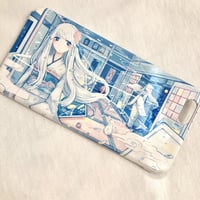 【YUtuKI/明晰夢】白色の猫又スマホケース　6/6s対応