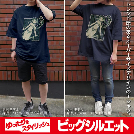 【COSPA】TVアニメ『うる星やつら』 ラム ビッグシルエットTシャツ ネイビー [うる星やつら] 7062-2227
