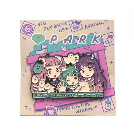 りとことまり PARK WINDOW ピンバッジ（Rito, Kotoko and Mari at PARK WINDOW Pin Badge）