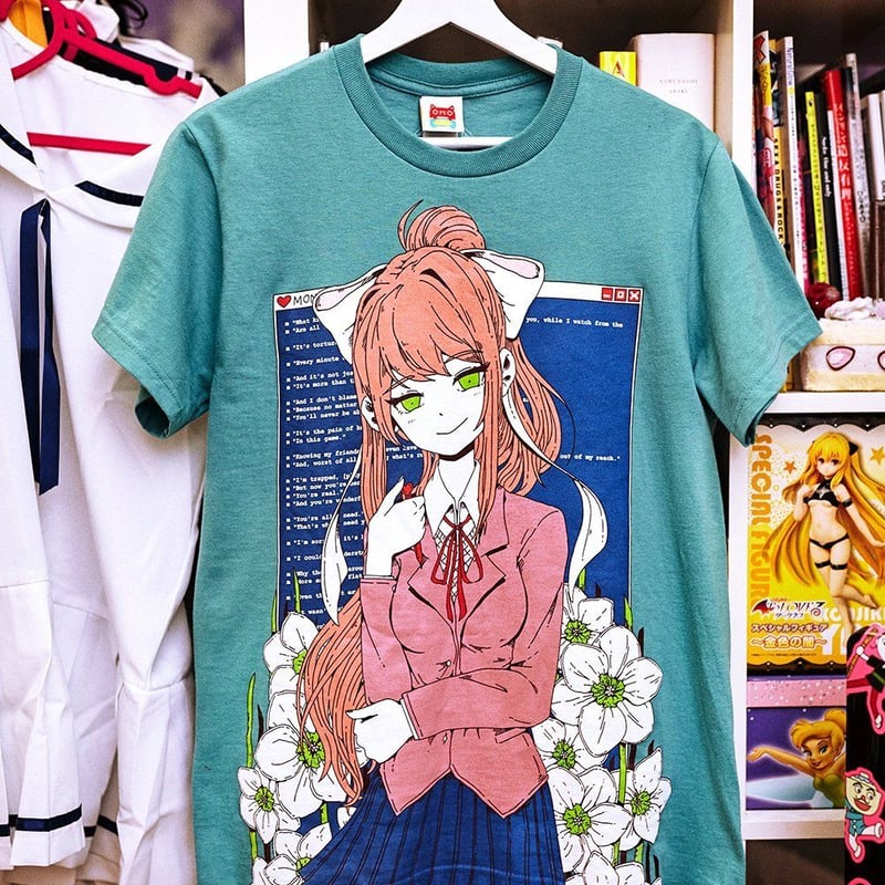ドキドキ文芸部 モニカ Tシャツ 希少 ドキドキ文芸部！オフィシャル ゲームTシャツ モニカ A