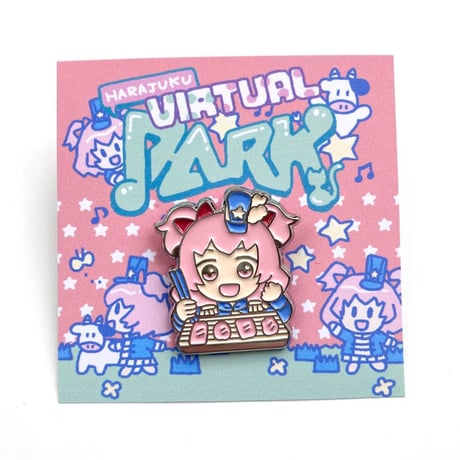 原宿バーチャルパーク　桃星愛花　明日は焼肉ピンバッジ