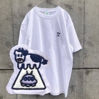 うしの刺繍T ホワイト（Cow’s Embroidery T-shirt White）