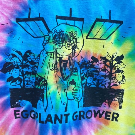ナス栽培Tシャツ レインボー（Eggplant Grower T-Shirt Rainbow）