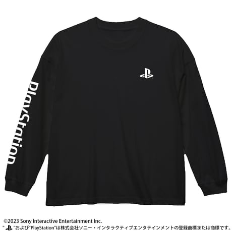 【COSPA】ビッグシルエットロングスリーブTシャツ for PlayStation ブラック [プレイステーション]