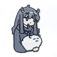 PARKオリジナル　刺繍ワッペン　りとモル抱っこ