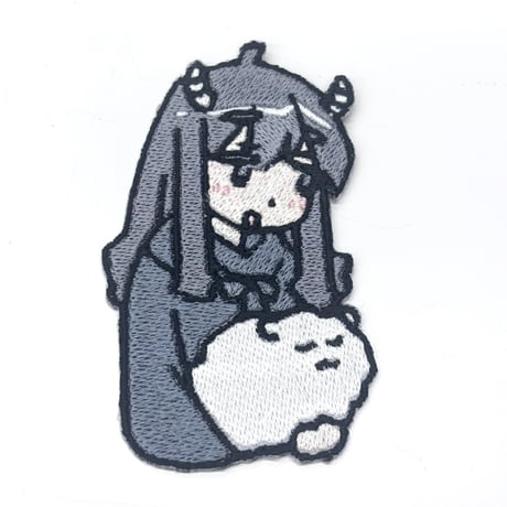 PARKオリジナル　刺繍ワッペン　りとモル抱っこ