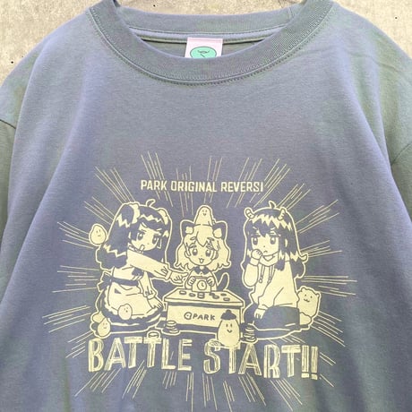 PARKリバーシ バトルスタート ロンT スモーキーグリーン（PARK Reversi Battle Start Long Sleeve T-Shirt Smoky Green）