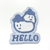 PARKオリジナル　刺繍ワッペン　双子ナス　HELLO