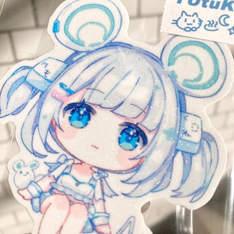 【YUtuKI】キラキラステッカー　マウス