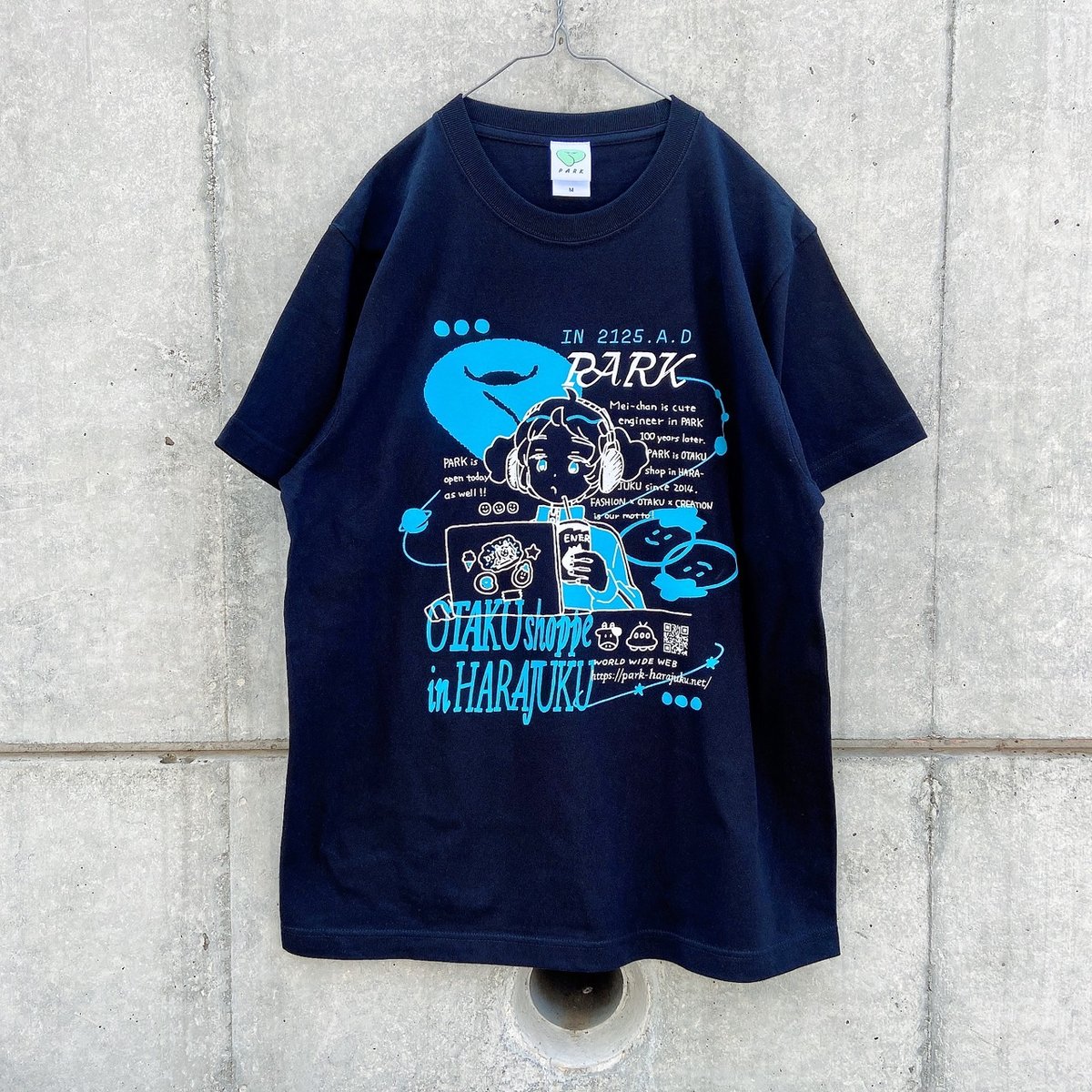 main story■Tシャツ■ブルー■8y FUTUREメイちゃん Tシャツ ブラック(Future Mei-Chan T-Shirt B
