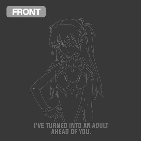 【COSPA】式波・アスカ・ラングレー ラインアート Tシャツ [EVANGELION] 0135-1337 スミクロ