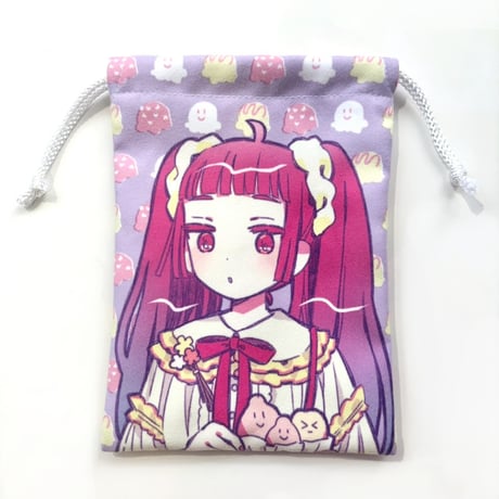 ミニ巾着 まり（Mini Drawstring Pouch Mari）