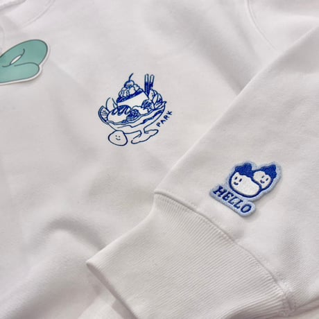 PARKオリジナル　刺繍ワッペン　双子ナス　HELLO