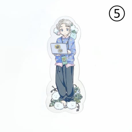 PARKのキャラクター 全身クリアステッカー （PARK Character Full Body Clear Sticker ）