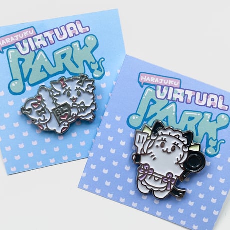 原宿バーチャルパーク 猫になっちゃった！？ピンバッジ