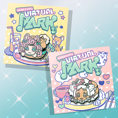 原宿バーチャルパーク　カフェグルメピンバッジ