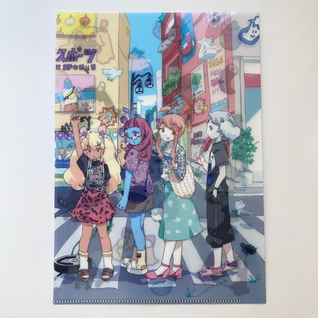 東京ガンボ　原宿おさんぽ　 A5クリアファイル