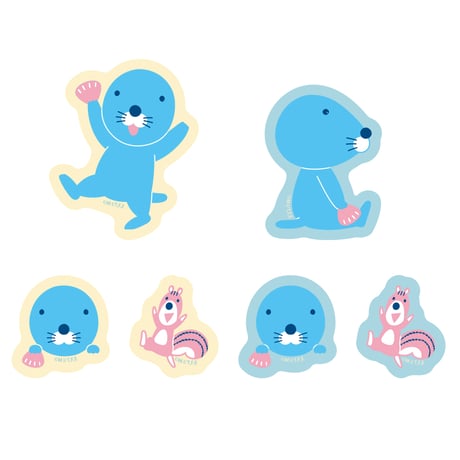 【COSPA】ぼのぼのとシマリスくん ミニステッカーセット [ぼのぼの] 7904-0754