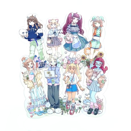 PARKのキャラクター 全身クリアステッカー （PARK Character Full Body Clear Sticker ）