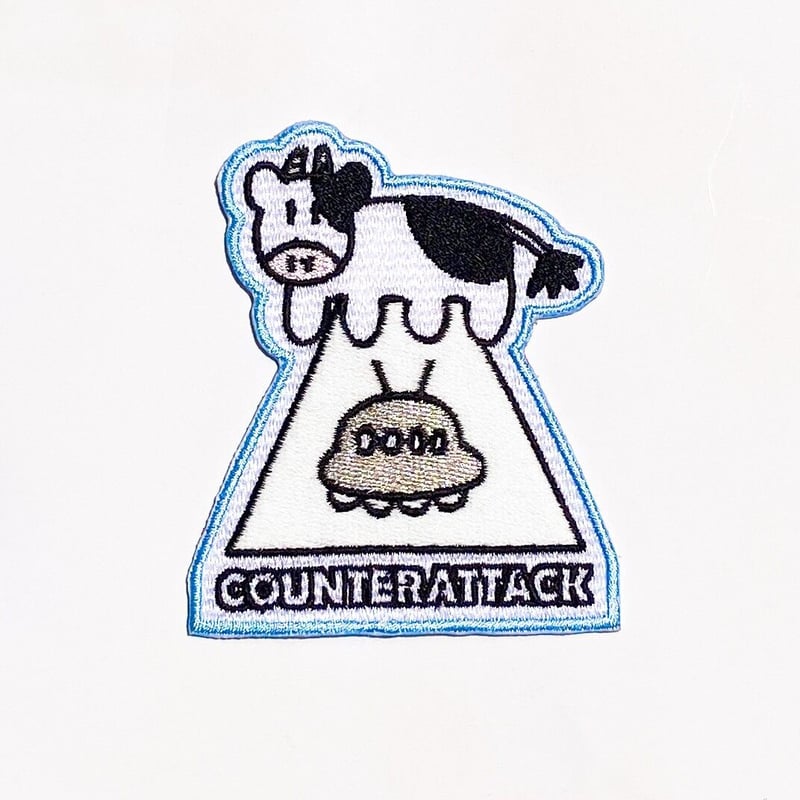 うしの逆襲ワッペンステッカー（Cow's Counterattack patch sticke
