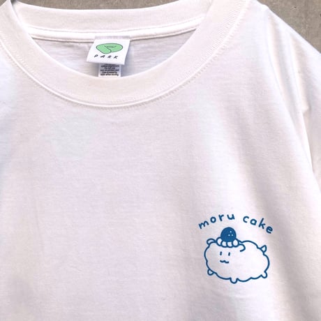 モルケーキ BIGシルエットTシャツ ホワイト（Guinea Pig Cake Over Size T-Shirt White）