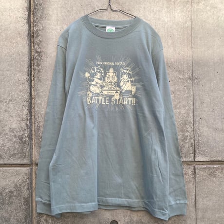 PARKリバーシ バトルスタート ロンT スモーキーグリーン（PARK Reversi Battle Start Long Sleeve T-Shirt Smoky Green）