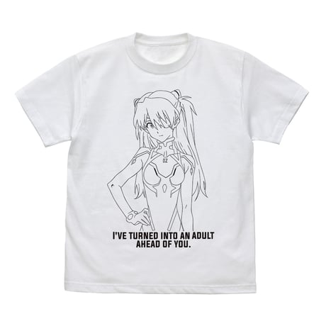 【COSPA】式波・アスカ・ラングレー ラインアート Tシャツ [EVANGELION] 0135-1337 ホワイト