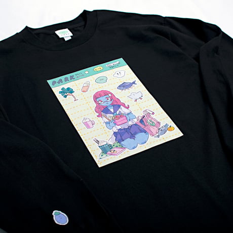【東京ガンボ】おもしろシール風 晴子ロンTee　ホワイト