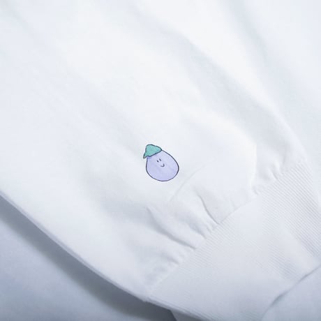 【東京ガンボ】おもしろシール風 晴子ロンTee　ホワイト