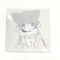 【ゆーきん】つめたいねこ　ステッカー