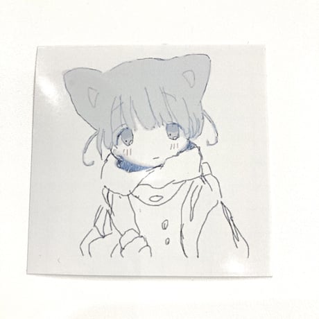 【ゆーきん】つめたいねこ　ステッカー