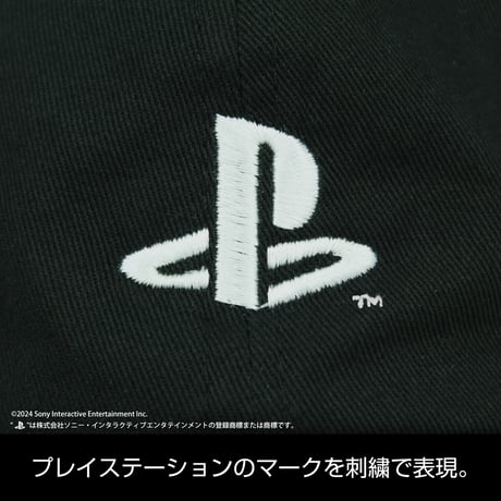 【COSPA】刺繍ローキャップ for PlayStation [プレイステーション] カラー：BLACK 6604-1886