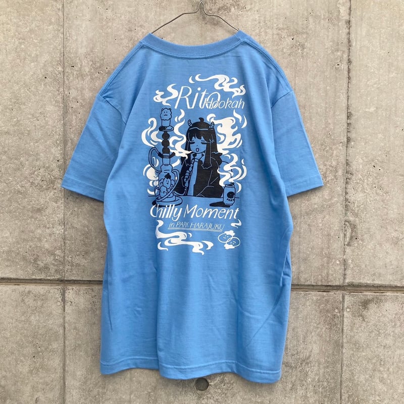 りとシーシャ Tシャツ サックス（Rito Hookah T-Shirt Saxe） | PA
