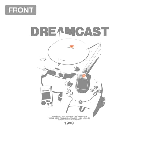 【COSPA】ドリームキャスト ゲームコンソール Tシャツ [ドリームキャスト] 1424-1966