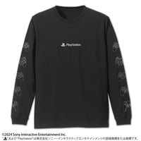 【COSPA】袖リブロングスリーブTシャツ for PlayStation Controller Line-ups Ver. [プレイステーション] ブラック 6604-1892