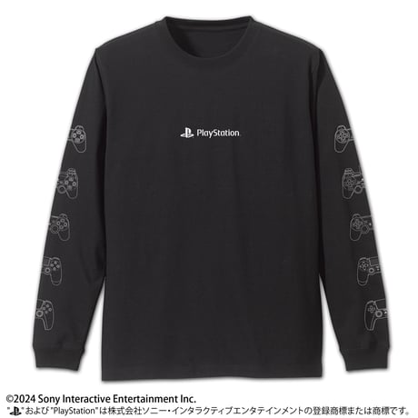 【COSPA】袖リブロングスリーブTシャツ for PlayStation Controller Line-ups Ver. [プレイステーション] ブラック 6604-1892