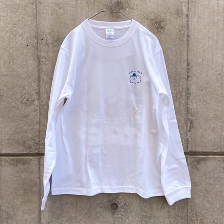 モルケーキ ロンT ホワイト（Guinea pig cake long sleeve T-shirt White）