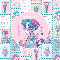 【宇宙サマー】RETRO STAMP WASHI TAPE ROLL