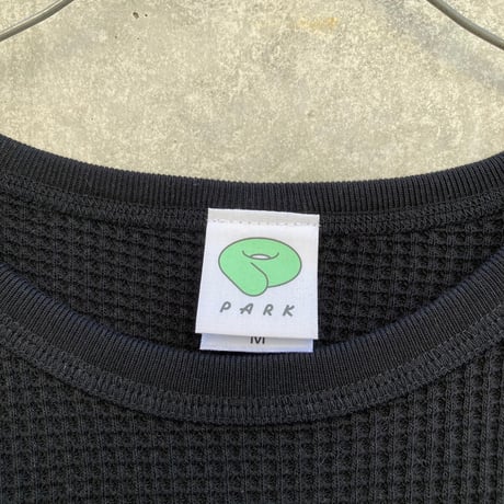 こともるワッフルロンT ブラック（Kotoko & Guinia Pig Waffle Long Sleeve T-shirt Black）