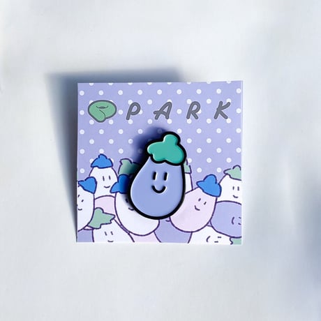 ナスのピンバッジ