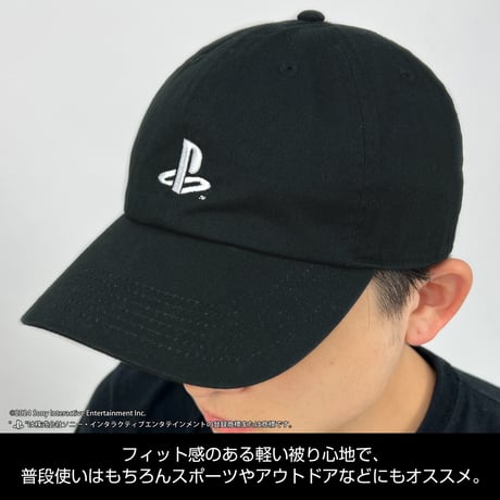 【COSPA】刺繍ローキャップ for PlayStation [プレイステーション] カラー：BLACK 6604-1886