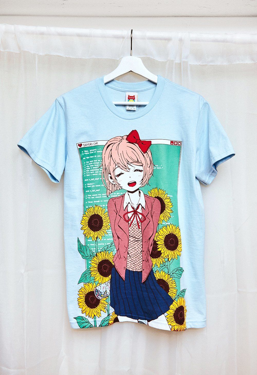 ドキドキ文芸部　Tシャツ　ゲーム　アニメTシャツ　レア　希少 Doki Doki ナツキ ドキドキ文芸部 Tシャツ ブラック ゲーム