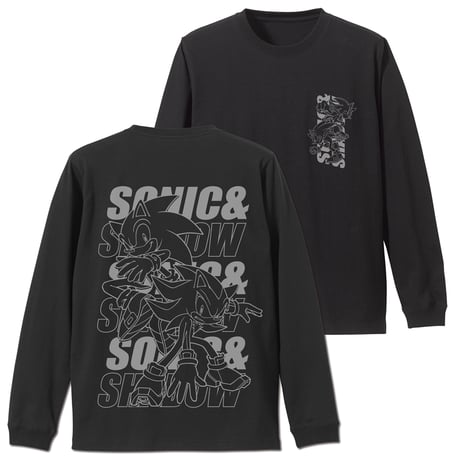 【COSPA】SONIC＆SHADOW 袖ロングスリーブTシャツ ブラック [ソニック・ザ・ヘッジホッグ] 0383-1749