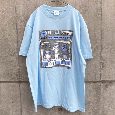 きせかえことこＴシャツ　ライトブルー（Dress up Kotoko T-shirt Light Blue）