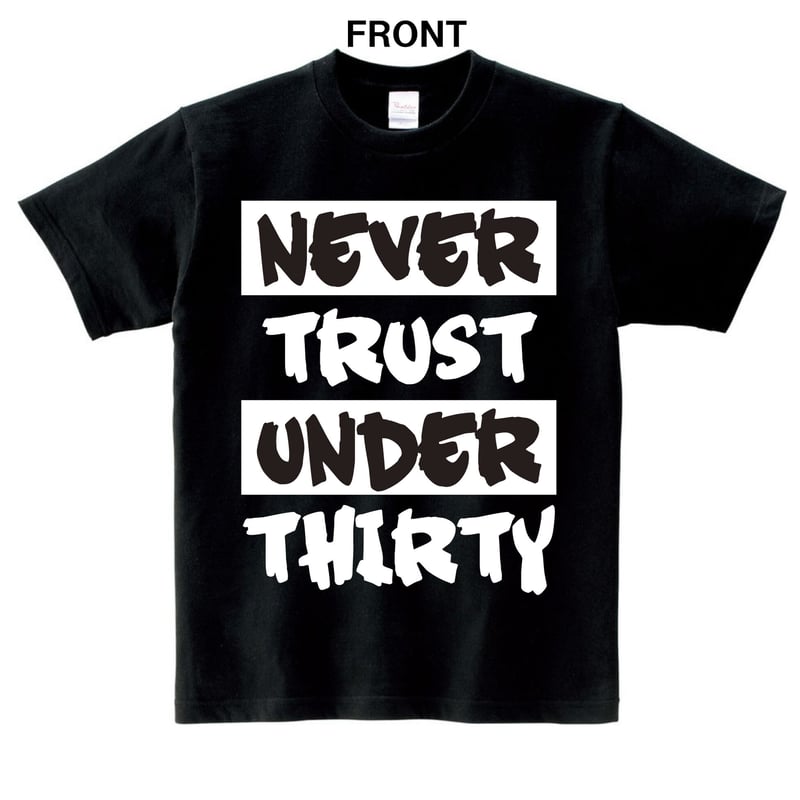 don't trust over 30 Tシャツ　ブラック ゲンドウNEVER TRUST UNDER THIRTY Tシャツ❣️2色 | YOZAKUR
