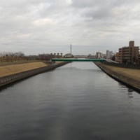 新河岸川　新荒川大橋より岩渕橋側